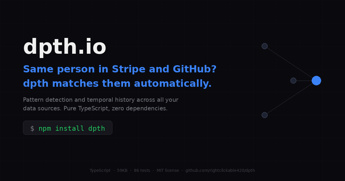 dpth — Structured memory for AI agents